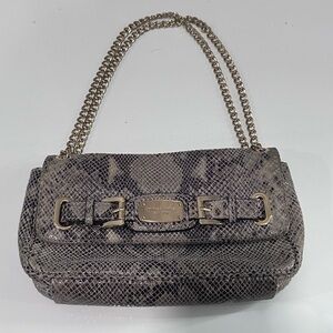 Michael Kors Snakeskin Shoulder Bag - Gray